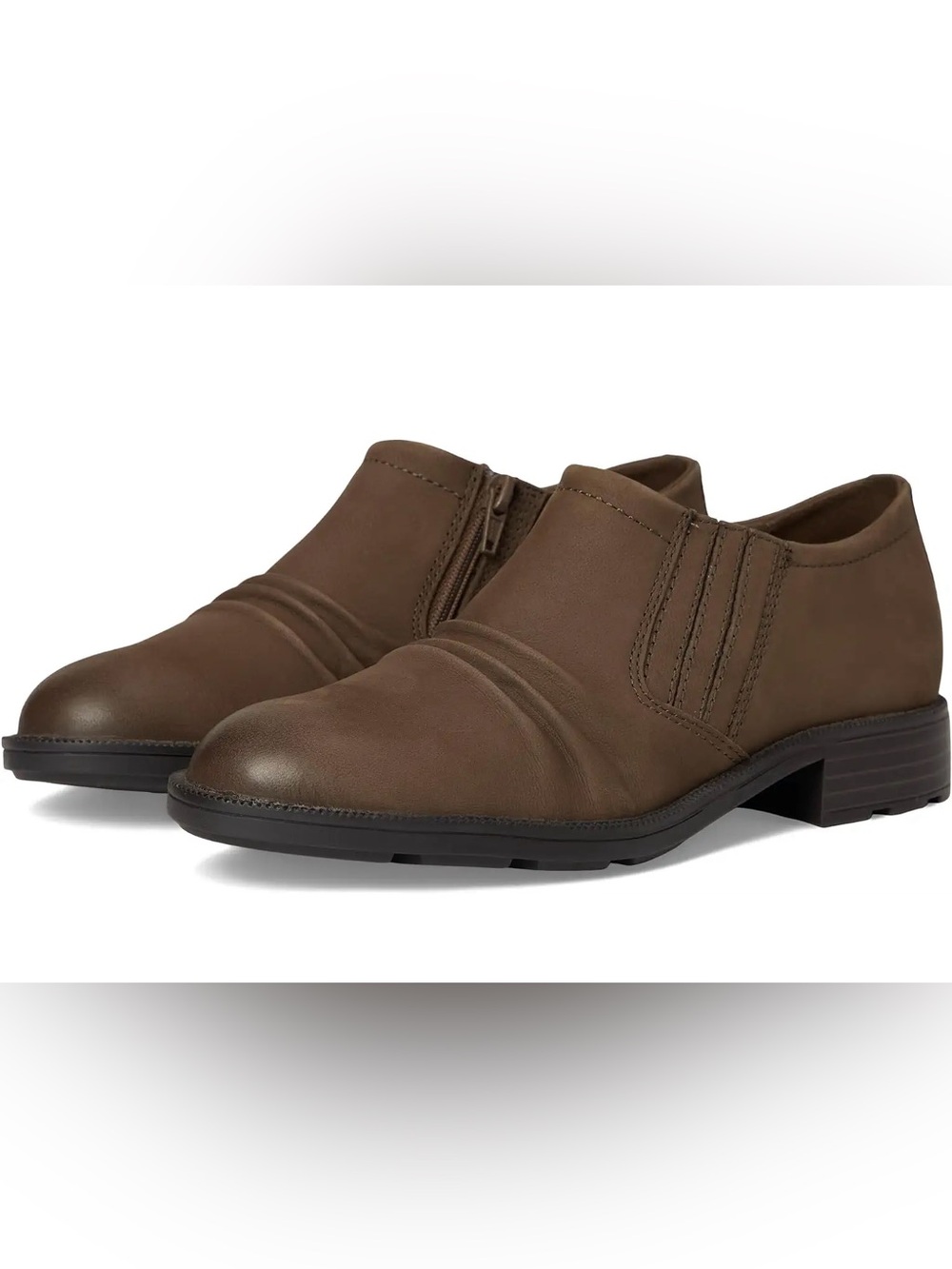 Clarks Women’s Adalynn Ezra Brown Ankle Boots, 10 Wide